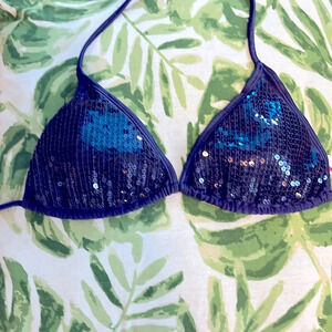 Sequin bikini top.